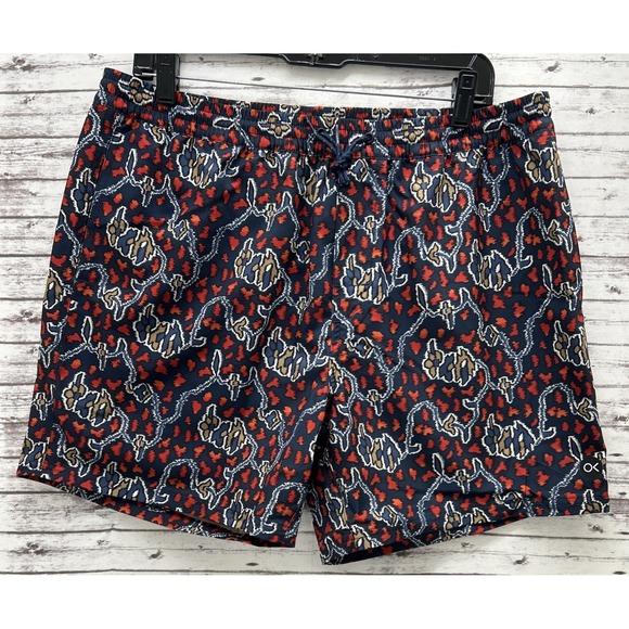 Outerknown Trunks Nomadic Printed Volley Shorts Men's Size Large Multicolor